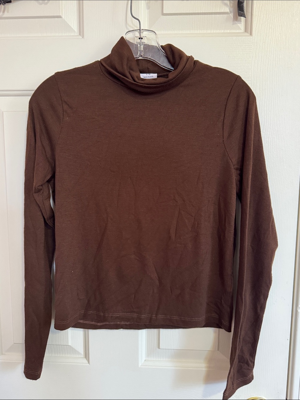 Cotton On Women's Brown Long Sleeve Turtleneck Top